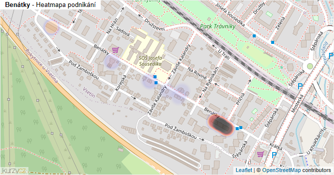 Benátky - mapa podnikání