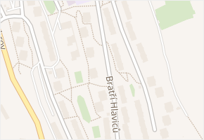 Bratří Hlaviců v obci Vsetín - mapa ulice