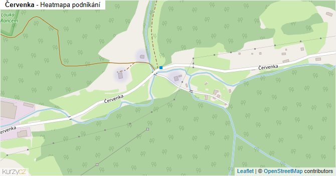 Červenka - mapa podnikání