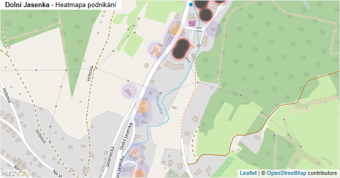 Dolní Jasenka - mapa podnikání