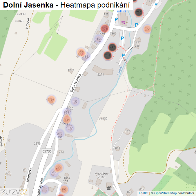 Mapa Dolní Jasenka - Firmy v ulici.