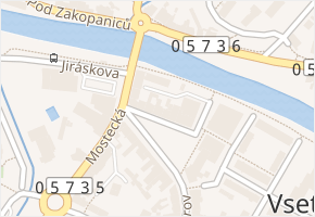 Dolní náměstí v obci Vsetín - mapa ulice
