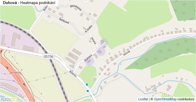 Duhová - mapa podnikání
