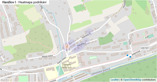 Hanžlov I - mapa podnikání