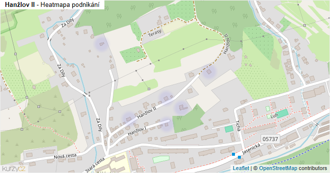 Hanžlov II - mapa podnikání