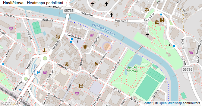 Havlíčkova - mapa podnikání