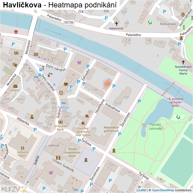 Mapa Havlíčkova - Firmy v ulici.