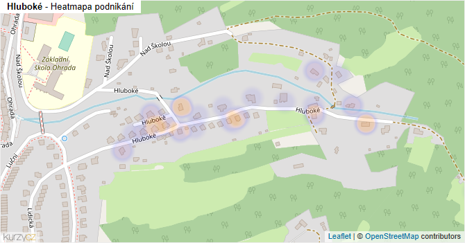 Hluboké - mapa podnikání