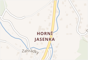 Horní Jasenka v obci Vsetín - mapa části obce
