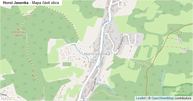 Horní Jasenka - mapa části obce