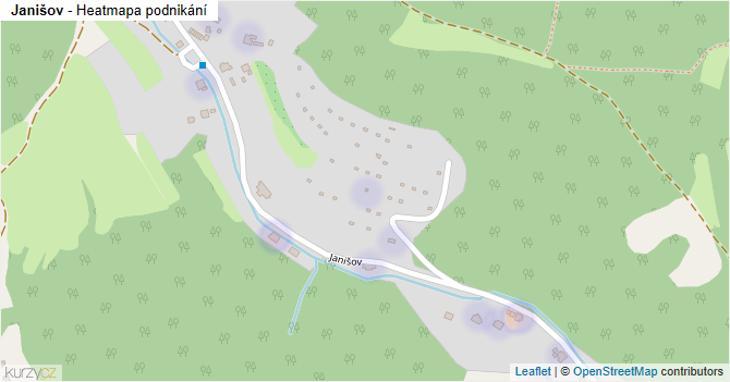 Janišov - mapa podnikání