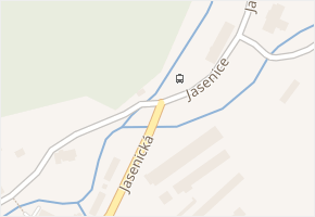 Jasenice v obci Vsetín - mapa ulice