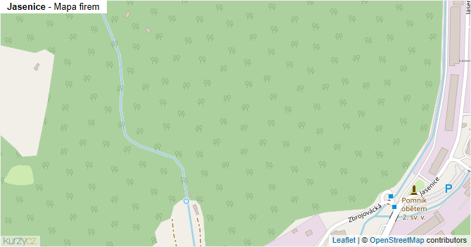Jasenice - mapa firem
