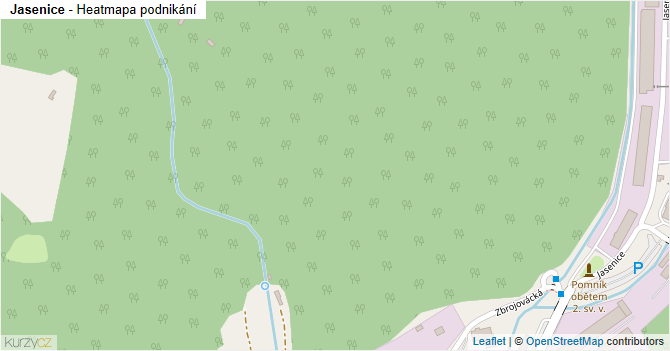 Jasenice - mapa podnikání
