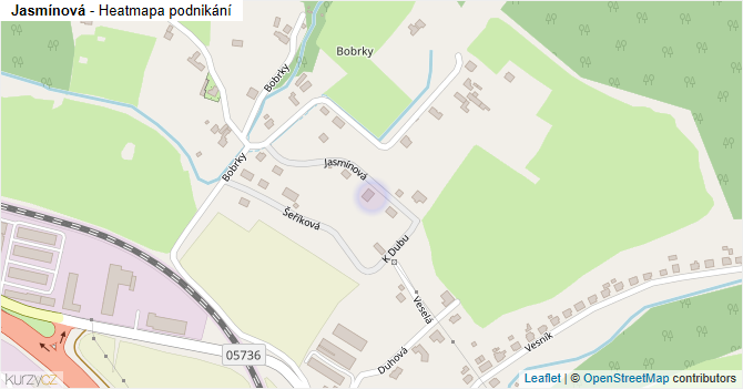 Jasmínová - mapa podnikání