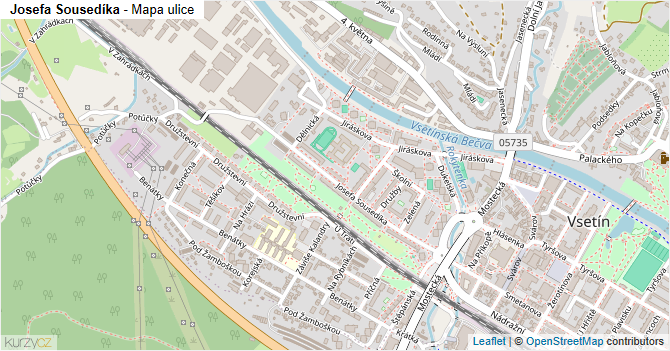 Josefa Sousedíka - mapa ulice