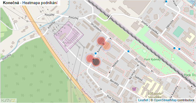 Konečná - mapa podnikání