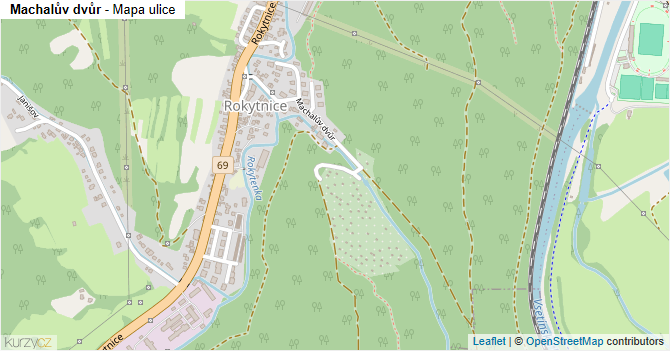Machalův dvůr - mapa ulice