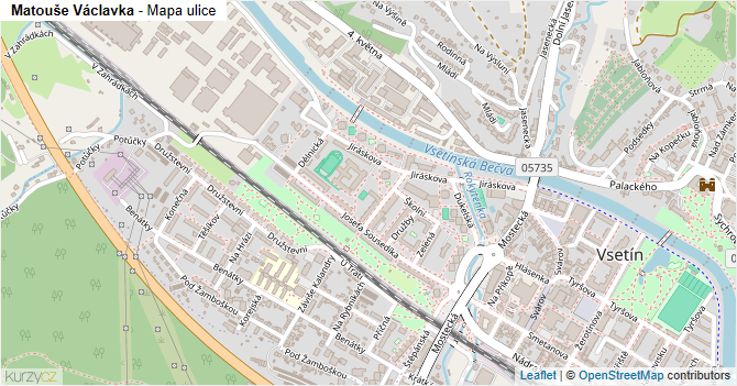 Matouše Václavka - mapa ulice