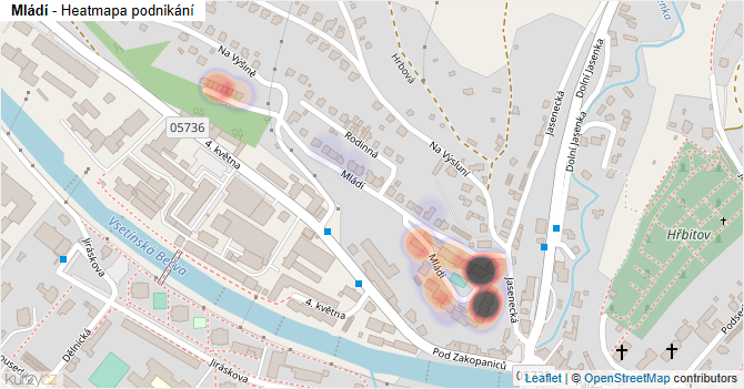 Mládí - mapa podnikání