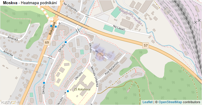Moskva - mapa podnikání