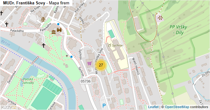 MUDr. Františka Sovy - mapa firem