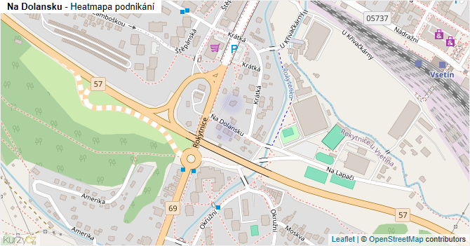 Na Dolansku - mapa podnikání