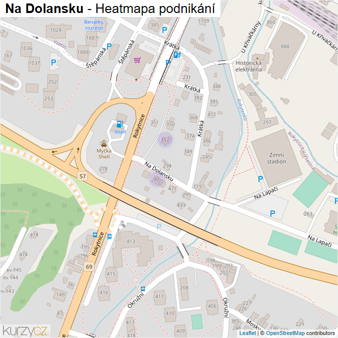 Mapa Na Dolansku - Firmy v ulici.