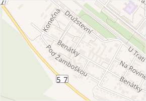 Na Hrázi v obci Vsetín - mapa ulice