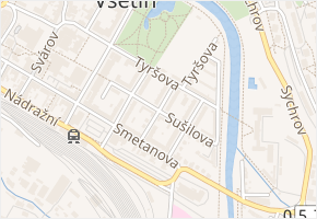 Na Plavisku v obci Vsetín - mapa ulice