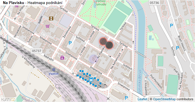 Na Plavisku - mapa podnikání