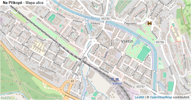 Na Příkopě - mapa ulice