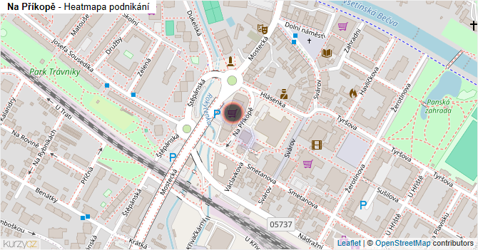 Na Příkopě - mapa podnikání