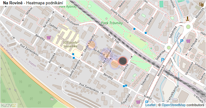 Na Rovině - mapa podnikání