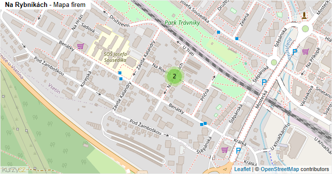Na Rybníkách - mapa firem
