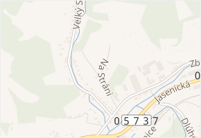 Na Stráni v obci Vsetín - mapa ulice