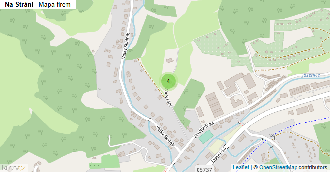 Na Stráni - mapa firem