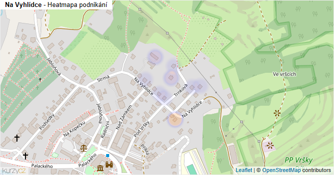 Na Vyhlídce - mapa podnikání
