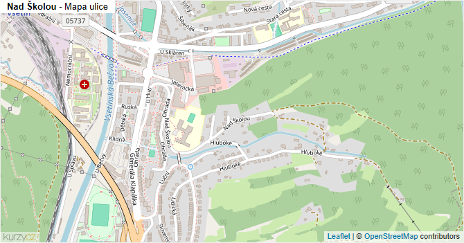 Nad Školou - mapa ulice
