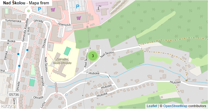 Nad Školou - mapa firem