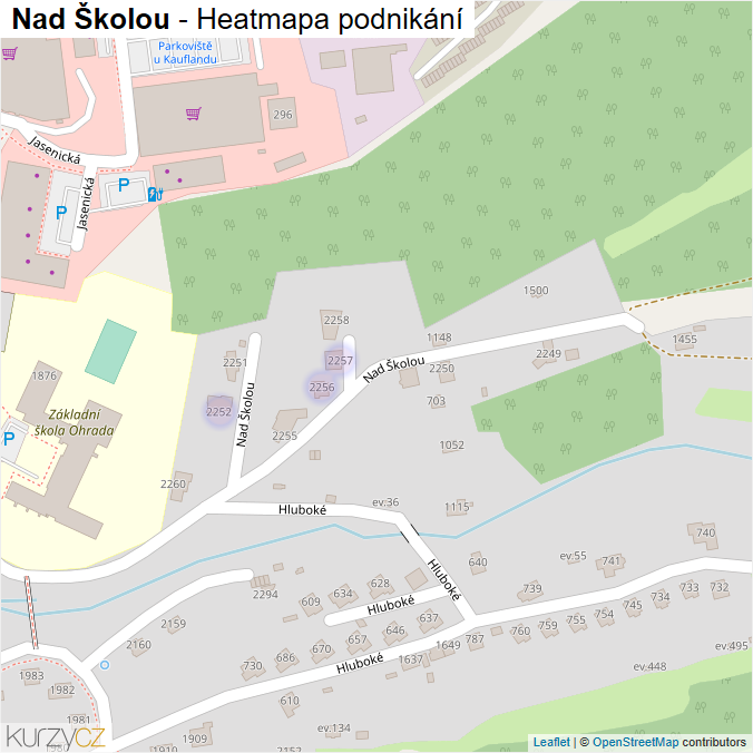Mapa Nad Školou - Firmy v ulici.