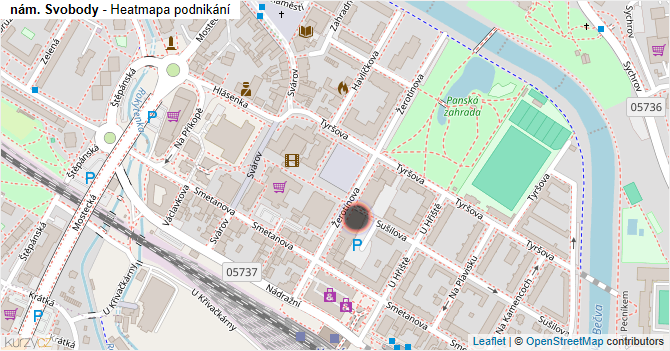 nám. Svobody - mapa podnikání
