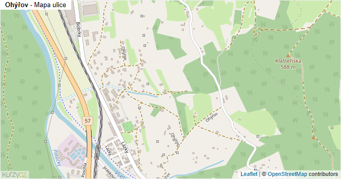 Ohýřov - mapa ulice