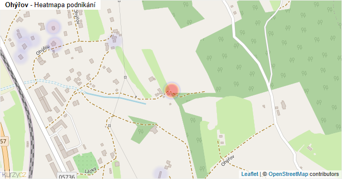 Ohýřov - mapa podnikání