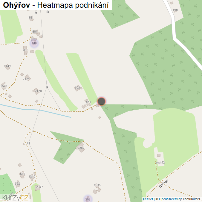 Mapa Ohýřov - Firmy v ulici.
