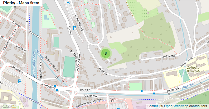 Plotky - mapa firem