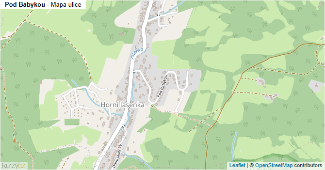 Pod Babykou - mapa ulice