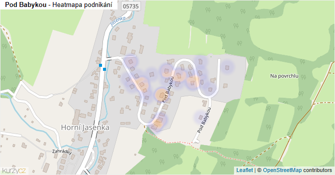 Pod Babykou - mapa podnikání