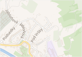 Pod Vršky v obci Vsetín - mapa ulice