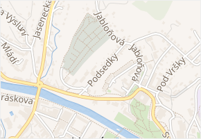 Podsedky v obci Vsetín - mapa ulice